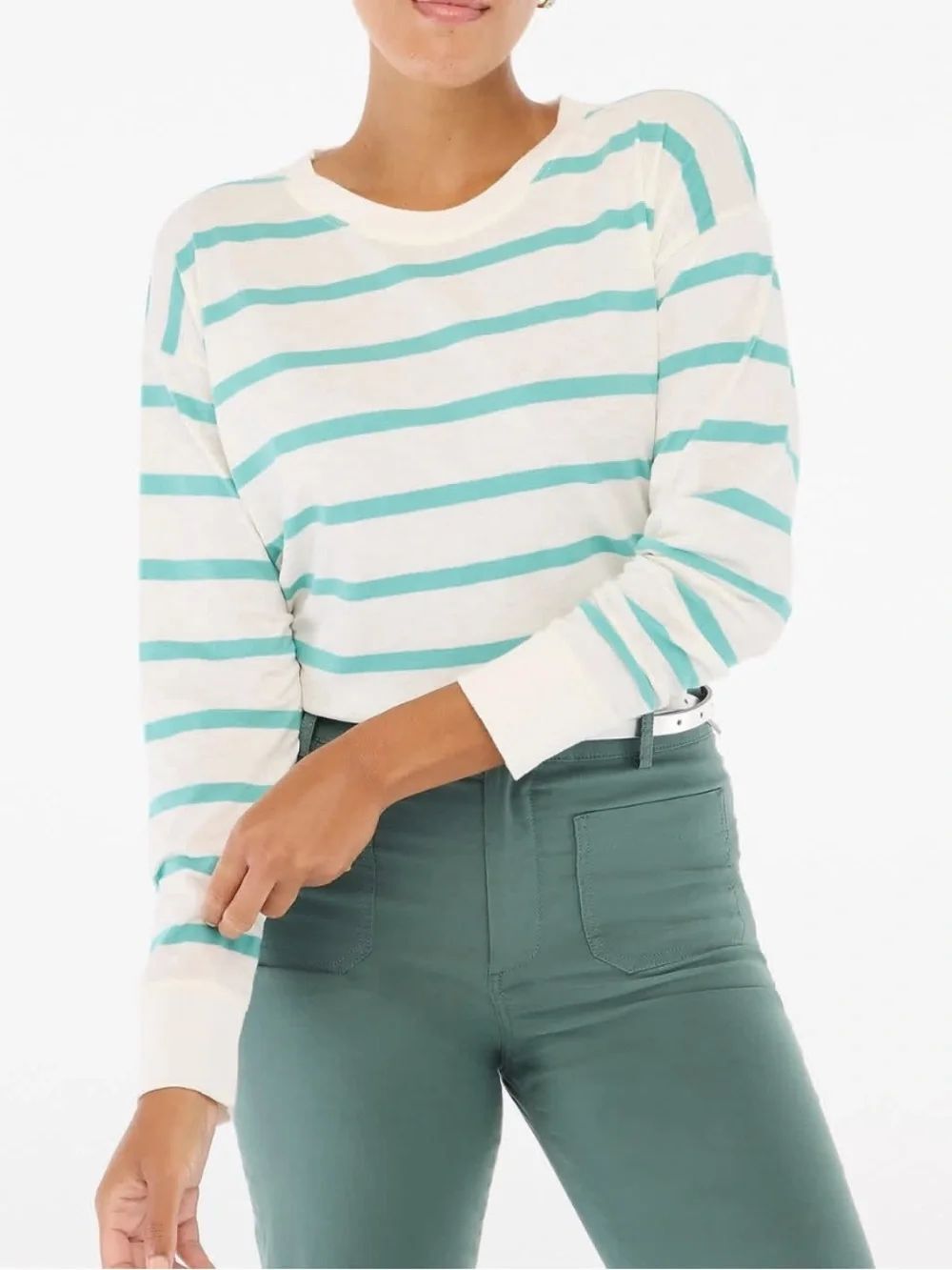 J. Crew Oversized Striped Long Sleeve Shirt Women’s 2XL XXL